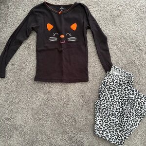 Carters Black Cat Pajama Set